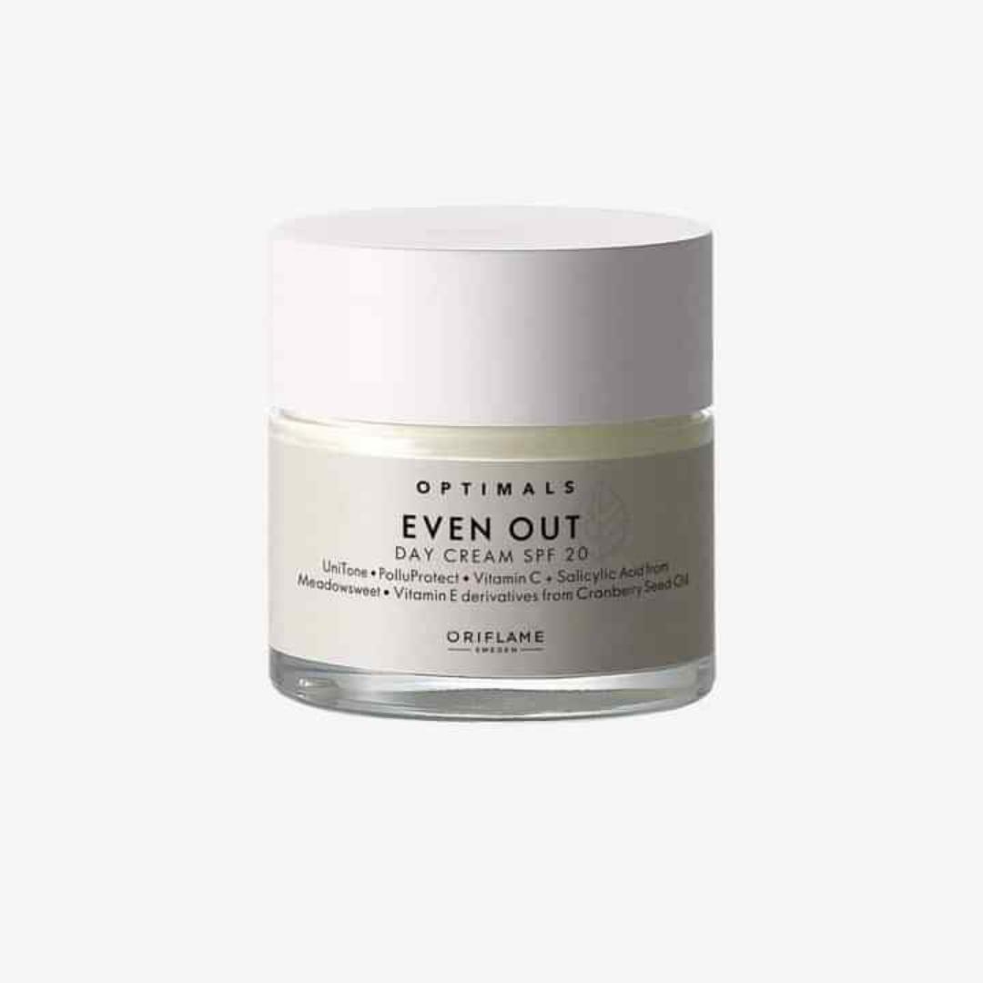 ORIFLAME OPTIMALS EVEN OUT SET FOR MATURE SKIN ABOVE AGE OF 30 FORMULATED WITHVitamin C & Salicylic Acid from Meadowsweet to reduce skin discolouration and prevent the appearance of dark spots for a f