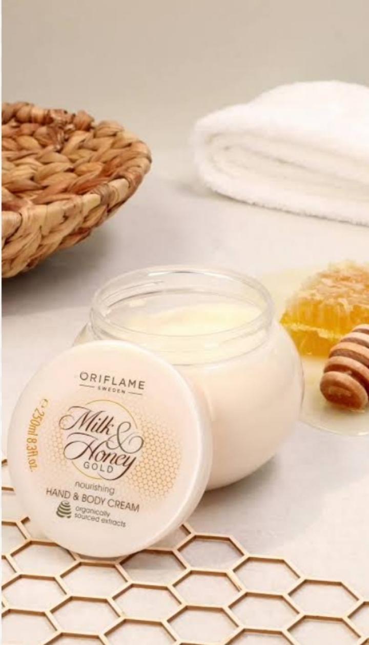ORIFLAME MILK AND HONEY GOLD NOURISHING HAND AND BODY CREAM FOR A SMOOTH,HEALTHY, AND SOFT SKIN