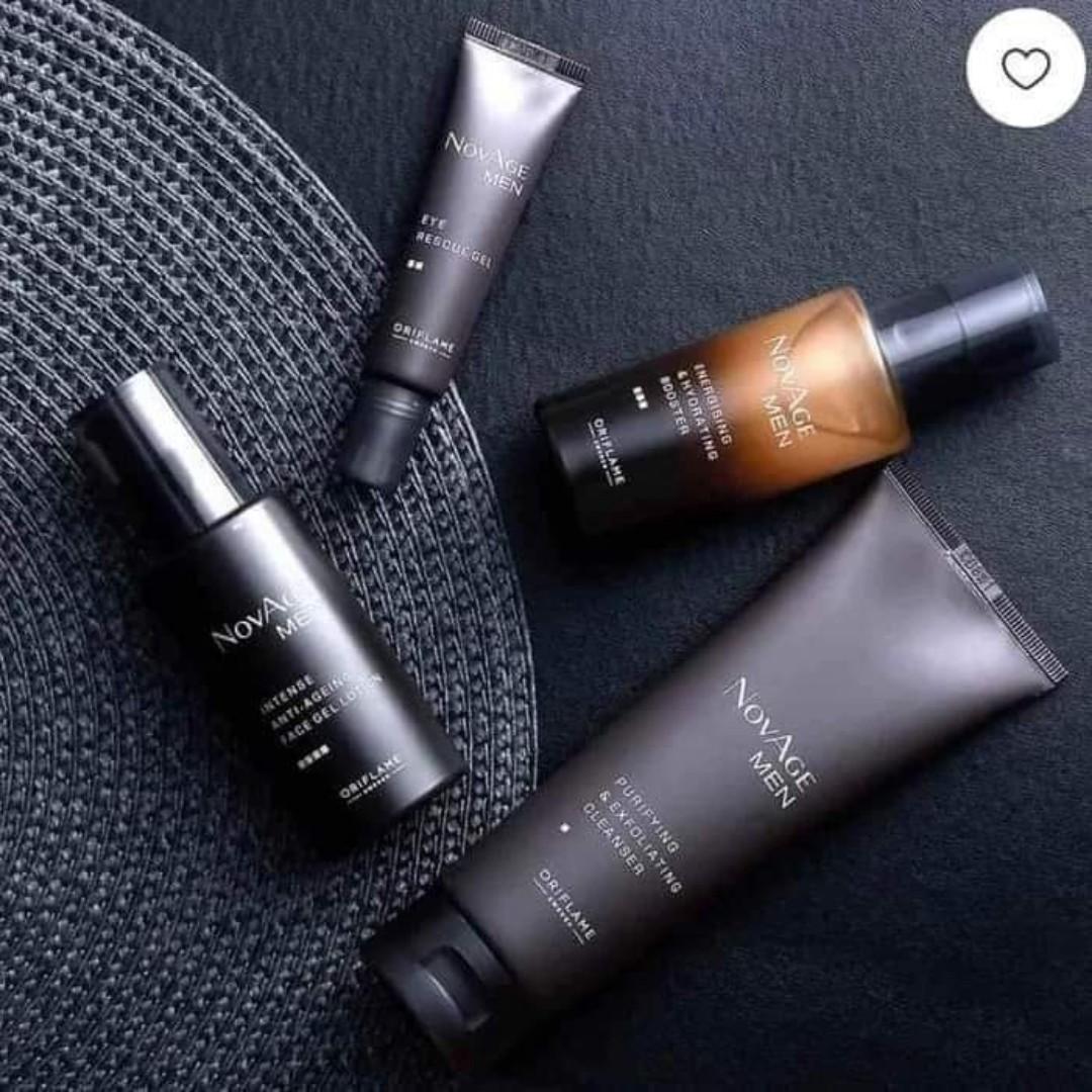 Oriflame Novage Men set.Anti-ageing skin care set engineered specifically for men's skin to fight signs of ageing and tiredness, to achieve fresher, younger-looking and smoother skin