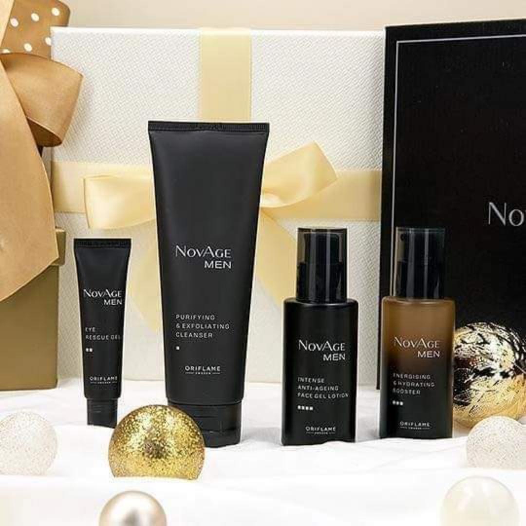 Oriflame Novage Men set.Anti-ageing skin care set engineered specifically for men's skin to fight signs of ageing and tiredness, to achieve fresher, younger-looking and smoother skin