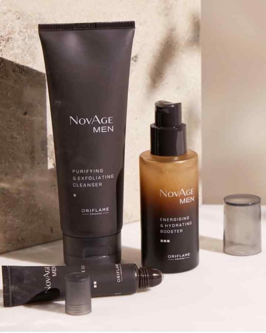 Oriflame Novage Men set.Anti-ageing skin care set engineered specifically for men's skin to fight signs of ageing and tiredness, to achieve fresher, younger-looking and smoother skin