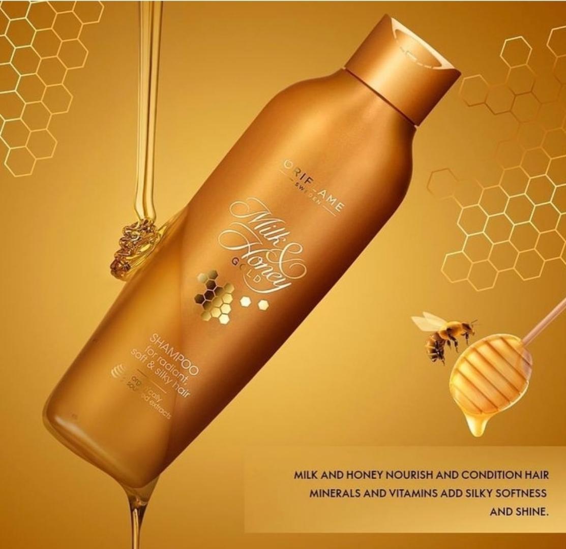 ORIFLAME MILK & HONEY GOLD SHAMPOO FOR RADIAT,SMOOTH,SOFT, SILKY HAIRLuxurious, moisturising shampoo with extracts of milk and honey for the cleanest, softest and silkiest hair.