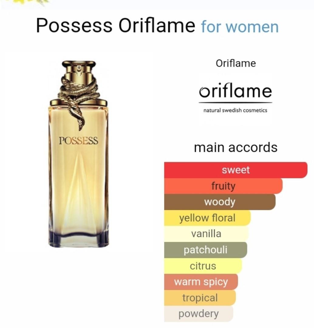 ORIFLAME POSSESS PERFUME FOR WOMEN.Announced as a sensual and hypnotic fragrance of a graceful seductress, it is inspired by the legend of Cleopatra and Mark Antony