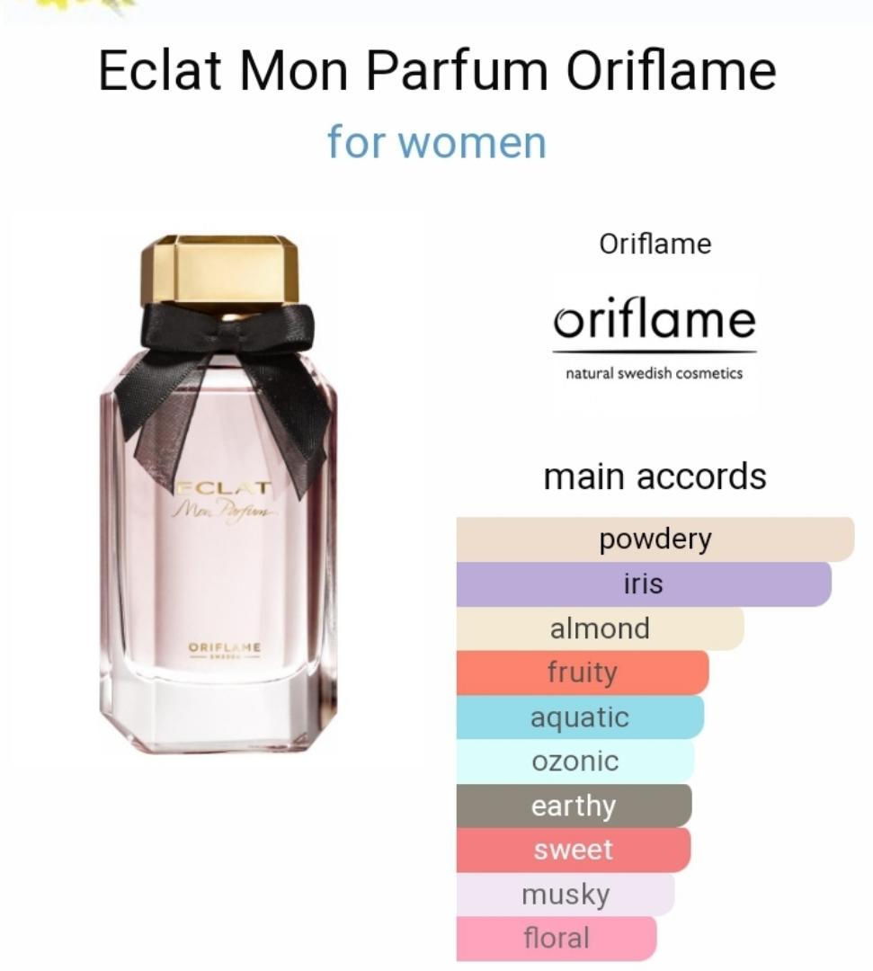 ORIFLAME ECLAT MON PERFUME FOR WOMEN.Meet the most distinguished expression of French elegance and style! Eclat Mon Perfume was designed by DeLaire Fragrance House in Paris. This special perfume desig
