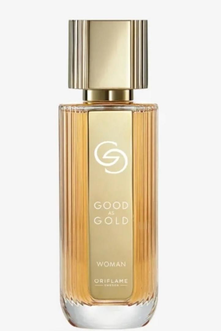 ORIFLAME GOOD AS GOLD WOMAN PERFUME.The exclusive Glow Accord is full of volume and glows with golden beauty to magnify you. Crafted with the solar petally note of Orange Blossom that you know and lov