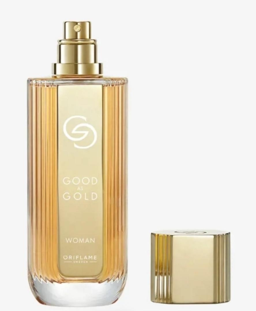 ORIFLAME GOOD AS GOLD WOMAN PERFUME.The exclusive Glow Accord is full of volume and glows with golden beauty to magnify you. Crafted with the solar petally note of Orange Blossom that you know and lov