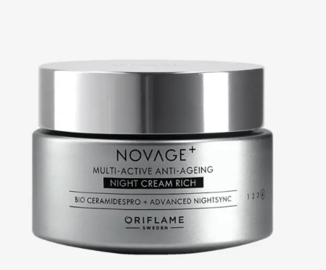 ORIFLAME NIGHT MULTI-ACTIVE ANTI-AGEING BRIGHT INTENSE CREAM.helps activate and boost the skin barrier’s overnight repair and recovery functions to target multiple signs of ageing, reducing fine lines