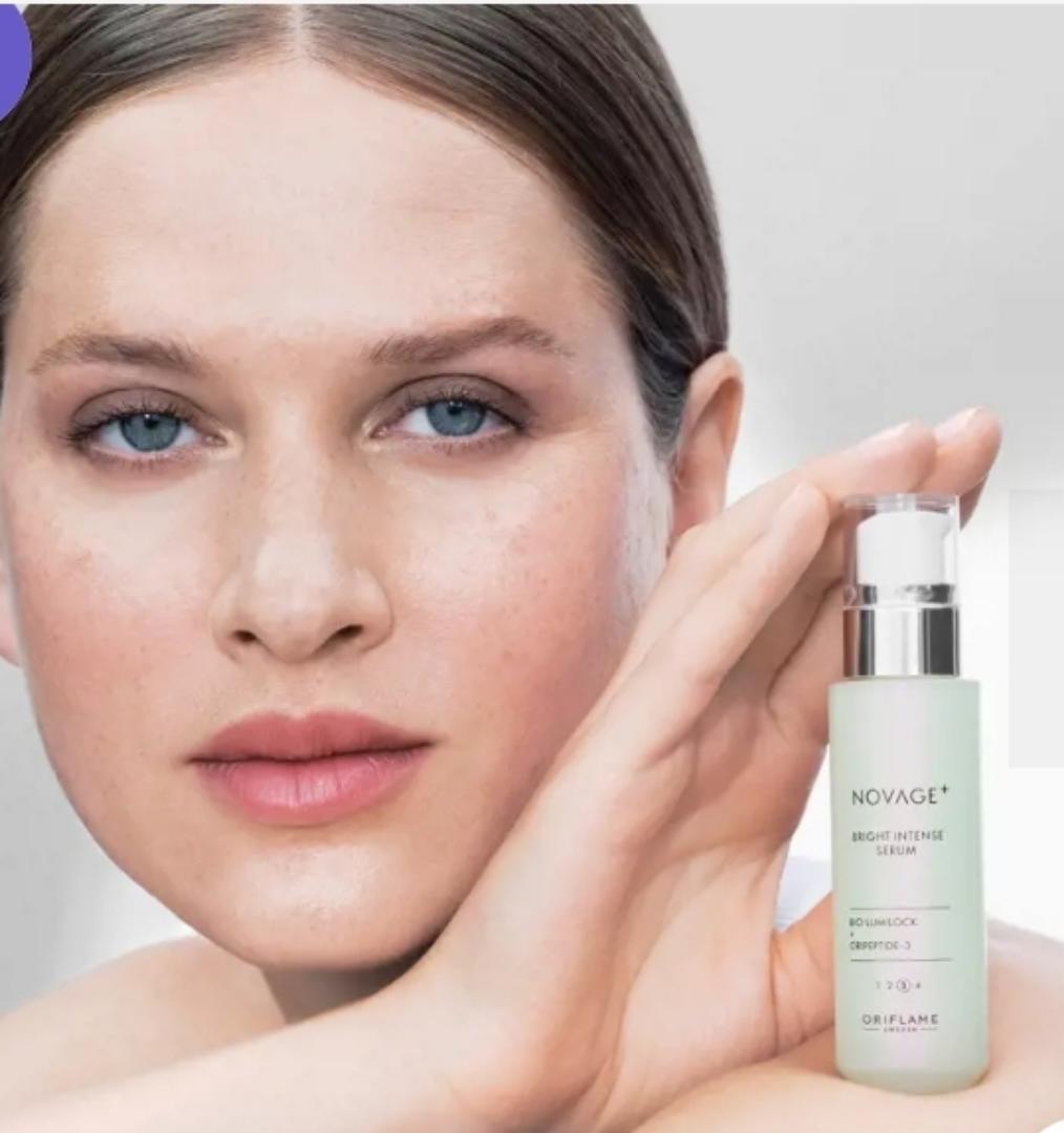 ORIFLAME NOVAGE SERUM BRIGHT INTENSE.Reduces hyperpigmentation and dark spots, brightens and evens the skin tone, and reduces the appearance of fine lines and wrinkles