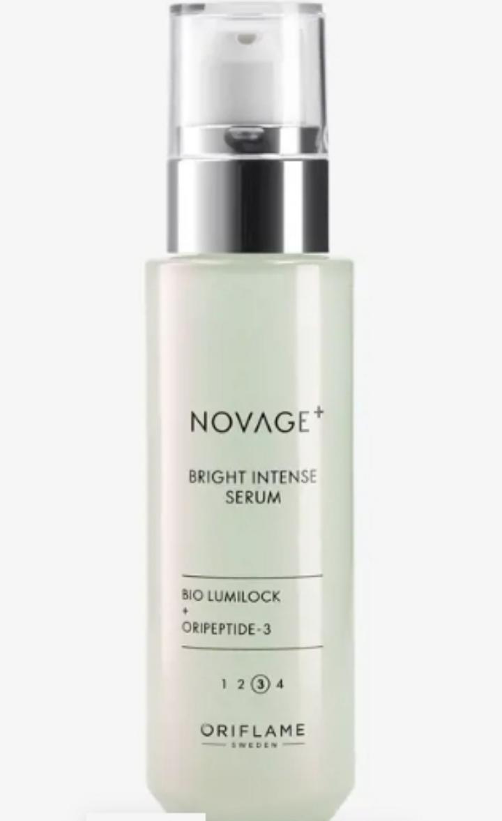 ORIFLAME NOVAGE SERUM BRIGHT INTENSE.Reduces hyperpigmentation and dark spots, brightens and evens the skin tone, and reduces the appearance of fine lines and wrinkles