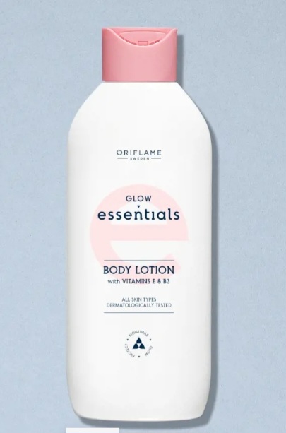 Glow Essentials Body Lotion with Vitamins E & B3 is a body lotion designed to moisturise, protect and provide glowing skin. With Vitamin B3 that helps to even out skin tone and antioxidant Vitamin E.