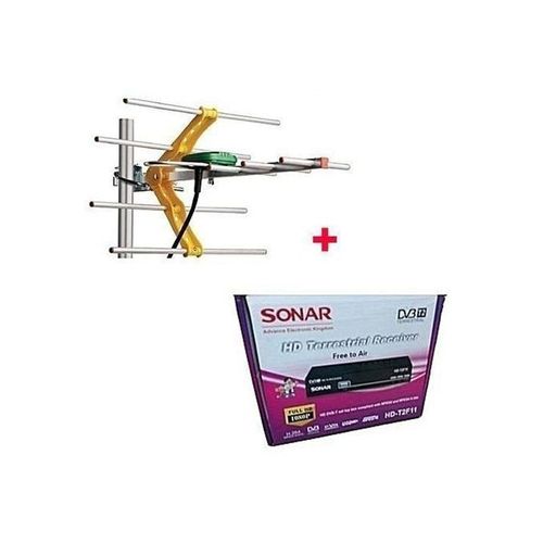 Sonar HD-T2F11 Free To Air Digital Set Box Decoder With FREE Digital Aerial
