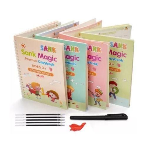 4 Pieces Sank Magic Practice Copybooks For Kids