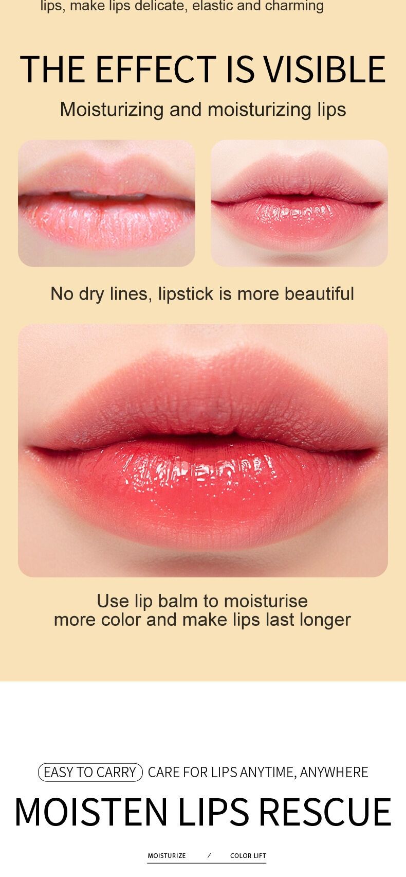 SADOER Set of 2 Lip Balm vitamin c moisturizing lips care organic sleeping mask beauty anti chapped lip balm