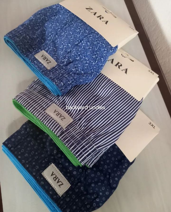 3PACK Assorted High Quality Men Breathable Zara Underwear Fashion Colourful Printed Pure Cotton Comfortable Boxers Briefs