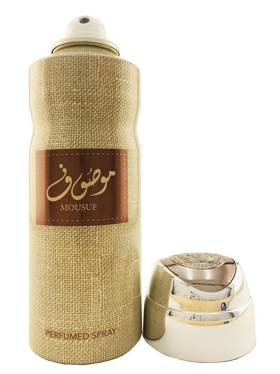 Mousuf Arabic Perfume Deodrant Body Spray 200ml by Ard Al Zaafaran Original Brown Mousuf Men,Women Unisex Body Spray.