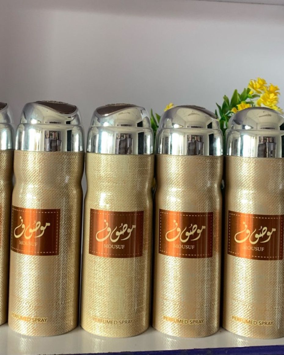 Mousuf Arabic Perfume Deodrant Body Spray 200ml by Ard Al Zaafaran Original Brown Mousuf Men,Women Unisex Body Spray.