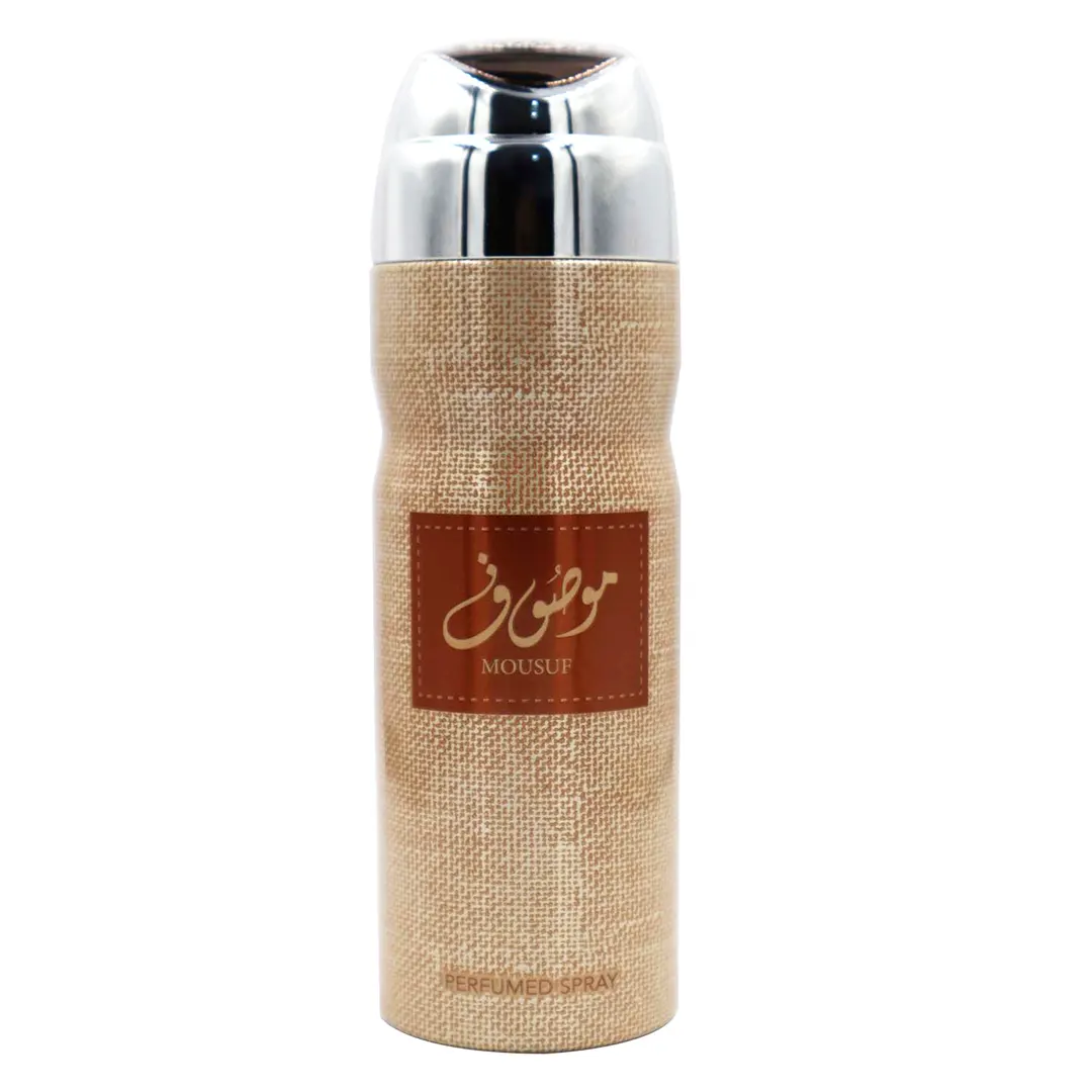 Mousuf Arabic Perfume Deodrant Body Spray 200ml by Ard Al Zaafaran Original Brown Mousuf Men,Women Unisex Body Spray Christmas Offer