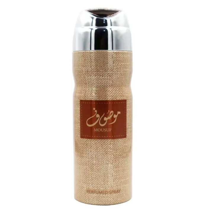 Mousuf Arabic Perfume Deodrant Body Spray 200ml by Ard Al Zaafaran Original Brown Mousuf Men,Women Unisex Body Spray.