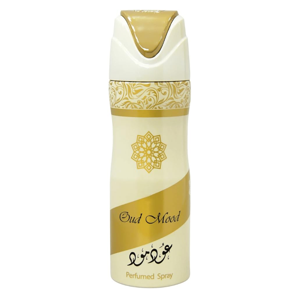 Lattafa Oud Mood Deodorant 200Ml Perfumed Body Spray Original Suitable For Men and Women Unisex Oud Mood Body Spray By Lattafa