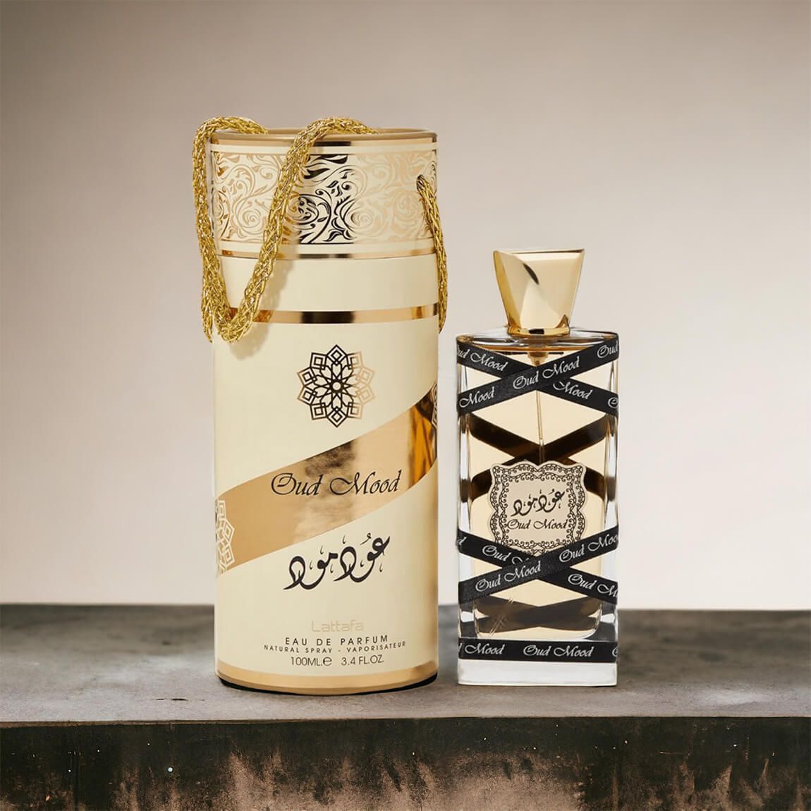 Lattafa Oud Mood Natural Spray Vaporisateur - 100ml - Eaud De Parfum Natural Spray Vaporisateur EDP Unisex Perfume By Lattafa For Women and Men