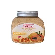Skin Doctor Papaya Face & Body Whitening Scrub - 500ml - Natural Care Skin Doctor Whitening Scrub For Face &Body - Papaya