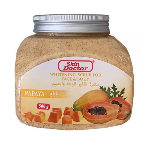 Skin Doctor Papaya Face & Body Whitening Scrub - 500ml - Natural Care Skin Doctor Whitening Scrub For Face &Body - Papaya
