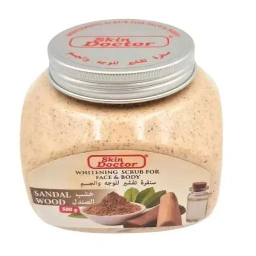 Skin Doctor Sandalwood Face & Body Whitening Scrub - 500ml - Natural Care Skin Doctor Whitening Scrub For Face &Body - Sandal Wood