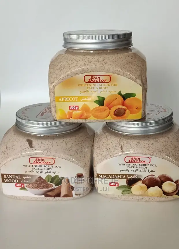 Skin Doctor Sandalwood Face & Body Whitening Scrub - 500ml - Natural Care Skin Doctor Whitening Scrub For Face &Body - Sandal Wood