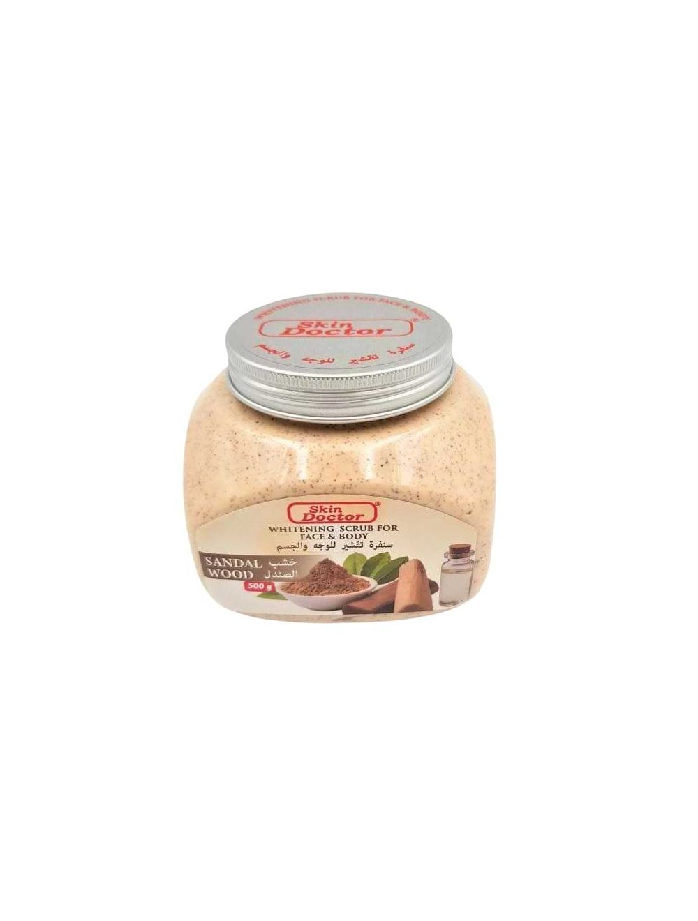 Skin Doctor Sandalwood Face & Body Whitening Scrub - 500ml - Natural Care Skin Doctor Whitening Scrub For Face &Body - Sandal Wood