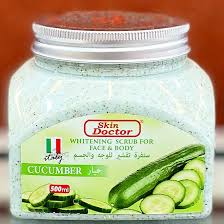 Skin Doctor Cucumber Face & Body Whitening Scrub - 500ml - Natural Care Skin Doctor Whitening Scrub For Face &Body - Cucumber