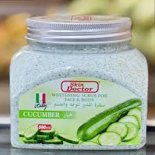 Skin Doctor Cucumber Face & Body Whitening Scrub - 500ml - Natural Care Skin Doctor Whitening Scrub For Face &Body - Cucumber