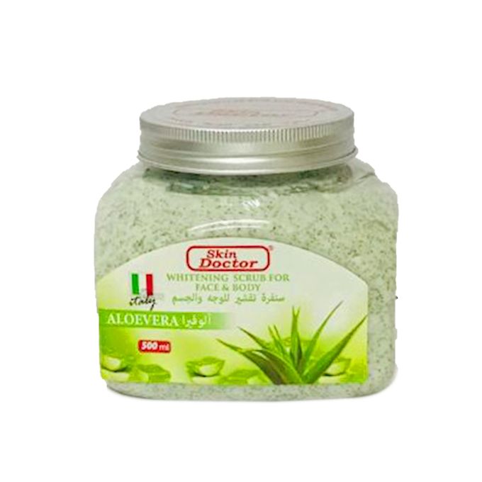 Skin Doctor Aloevera Face & Body Whitening Scrub - 500ml - Natural Care Skin Doctor Whitening Scrub For Face &Body - Aloevera