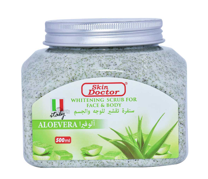 Skin Doctor Aloevera Face & Body Whitening Scrub - 500ml - Natural Care Skin Doctor Whitening Scrub For Face &Body - Aloevera