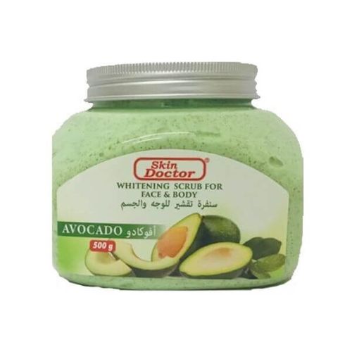 Skin Doctor Avocado Face & Body Whitening Scrub - 500ml - Natural Care Skin Doctor Whitening Scrub For Face &Body - Avocado