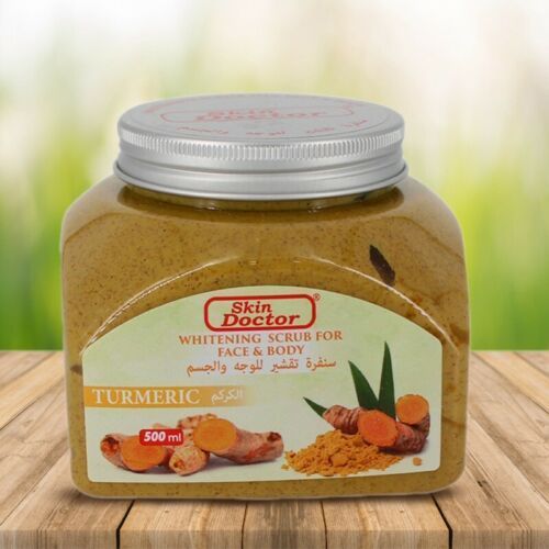 Skin Doctor Tumeric Face & Body Whitening Scrub - 500ml - Natural Care Skin Doctor Whitening Scrub For Face &Body - Tumeric