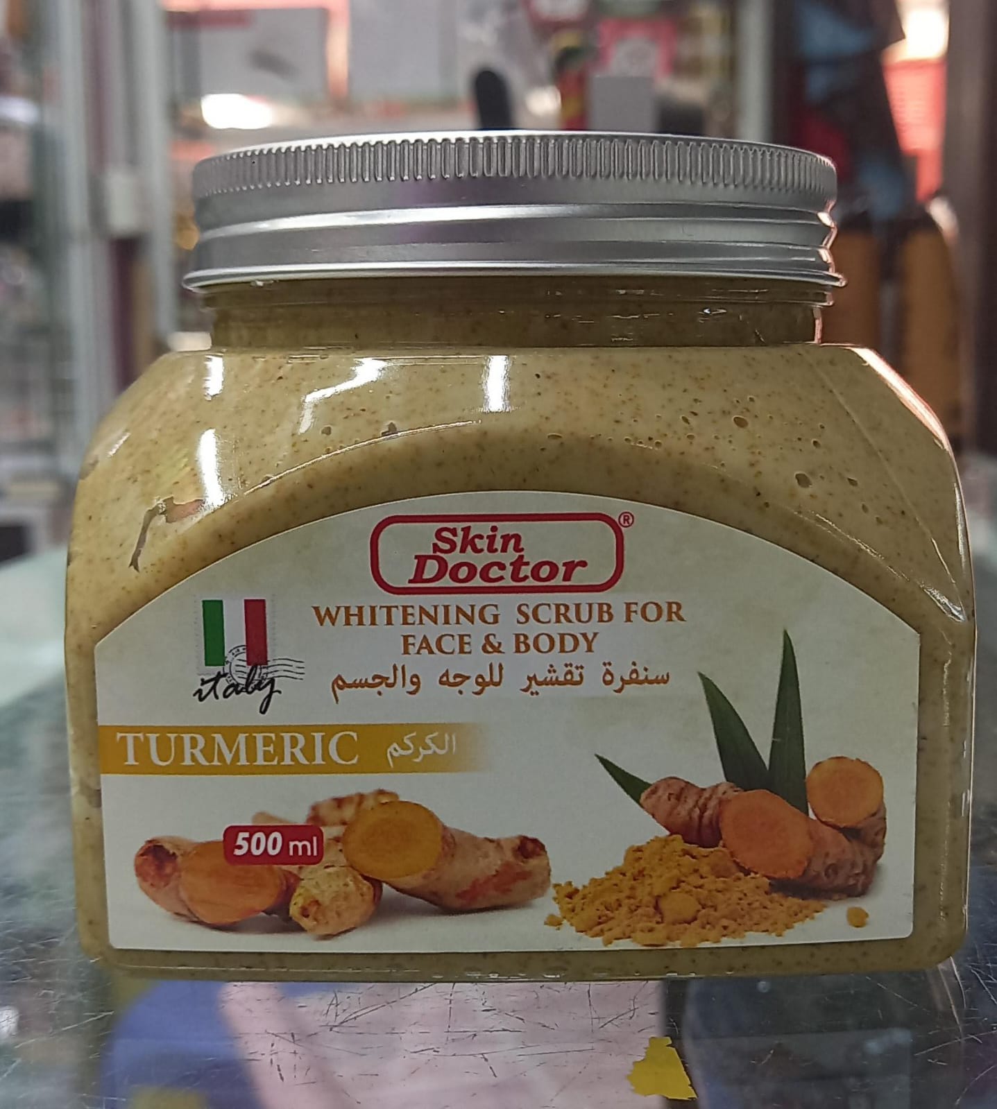 Skin Doctor Tumeric Face & Body Whitening Scrub - 500ml - Natural Care Skin Doctor Whitening Scrub For Face &Body - Tumeric