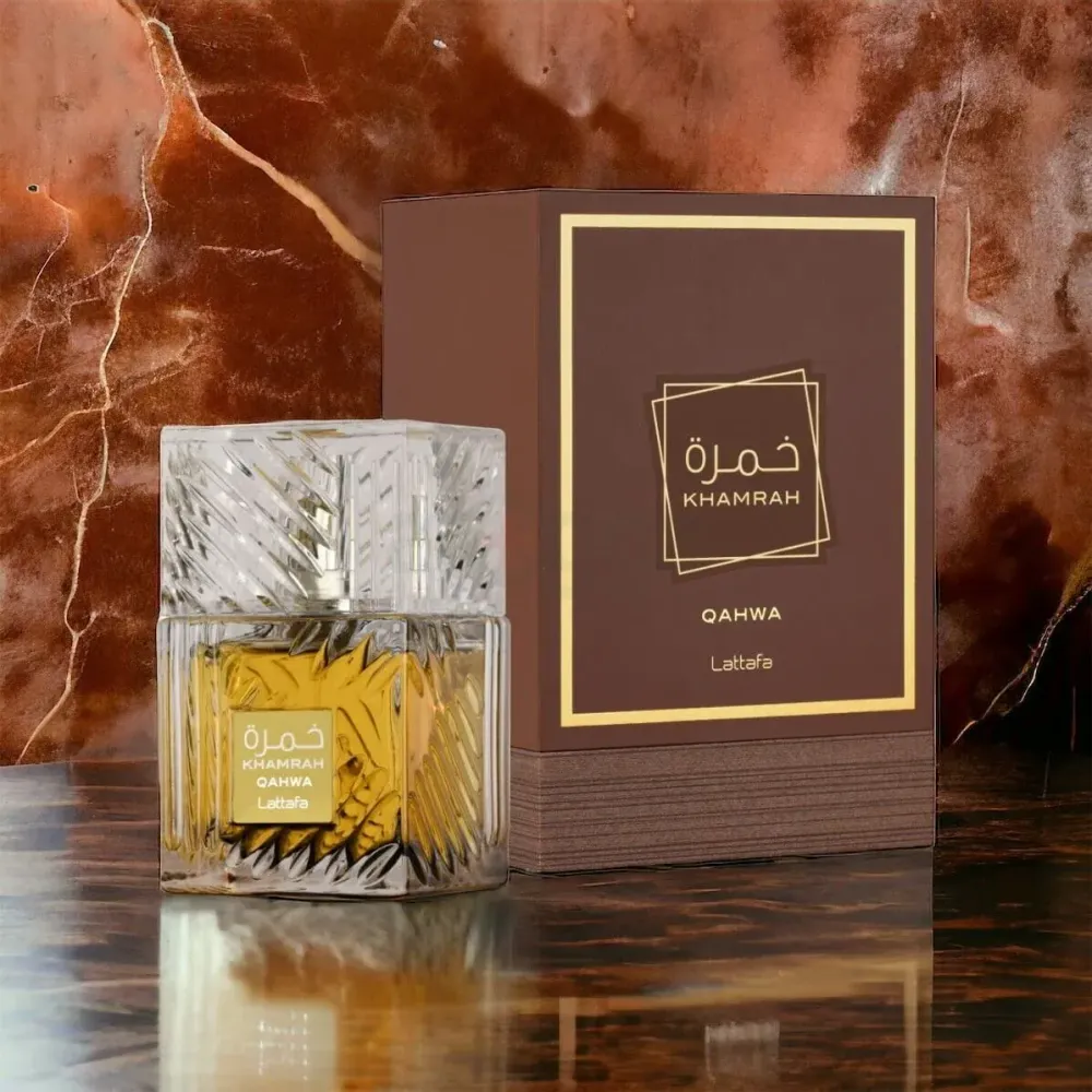 Lattafa Khamrah Qahwa Eau de Parfum Spray Suitable for Women and Men Khamrah Qahwa Lattafa Perfumes EDP Unisex Fragrance Khamra kamra Perfume