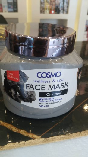 Cosmo Whitening & Rejuvenating Charcoal Face Mask 500ml | Remove Dust, Dirt, and Pollution | For Men & Women Cosmo Charcoal Face Mask