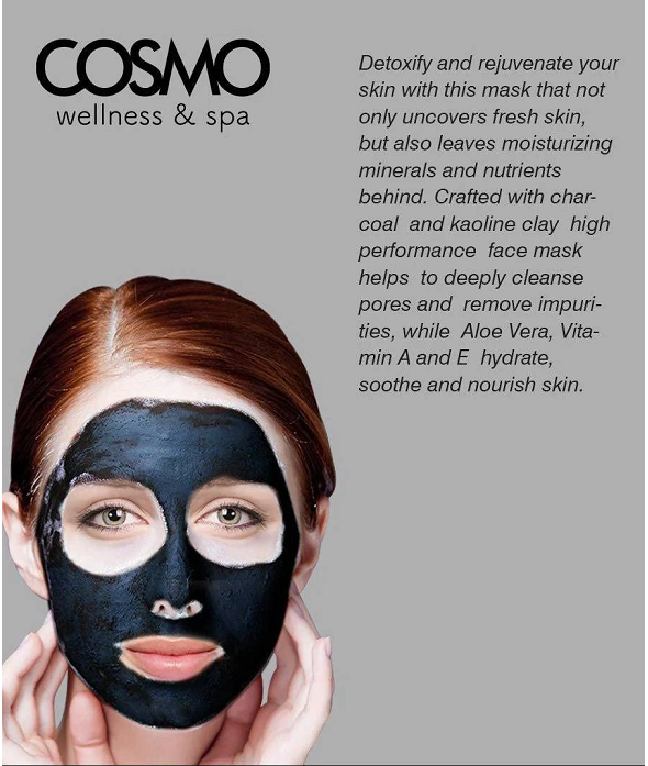Cosmo Whitening & Rejuvenating Charcoal Face Mask 500ml | Remove Dust, Dirt, and Pollution | For Men & Women Cosmo Charcoal Face Mask