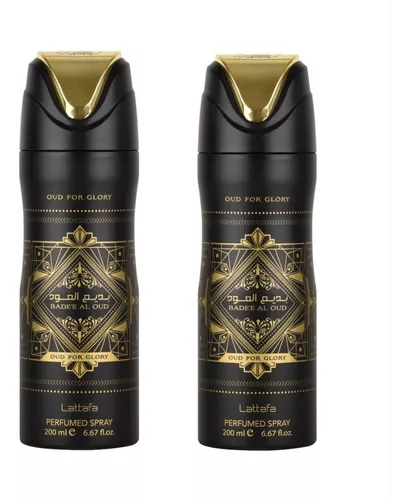 Lattafa Bade'E Al Oud For Glory 200ml Perfumed Deo Spray for Unisex Fragrance Appeals to both Women and Men Badee Al Oud - Oud For Glory by Lattafa