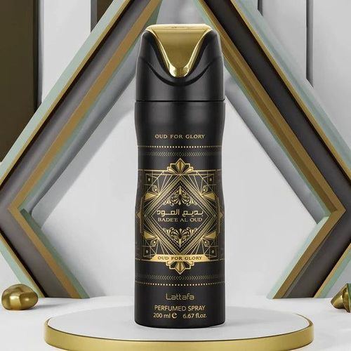 Lattafa Bade'E Al Oud For Glory 200ml Perfumed Deo Spray for Unisex Fragrance Appeals to both Women and Men Badee Al Oud - Oud For Glory by Lattafa