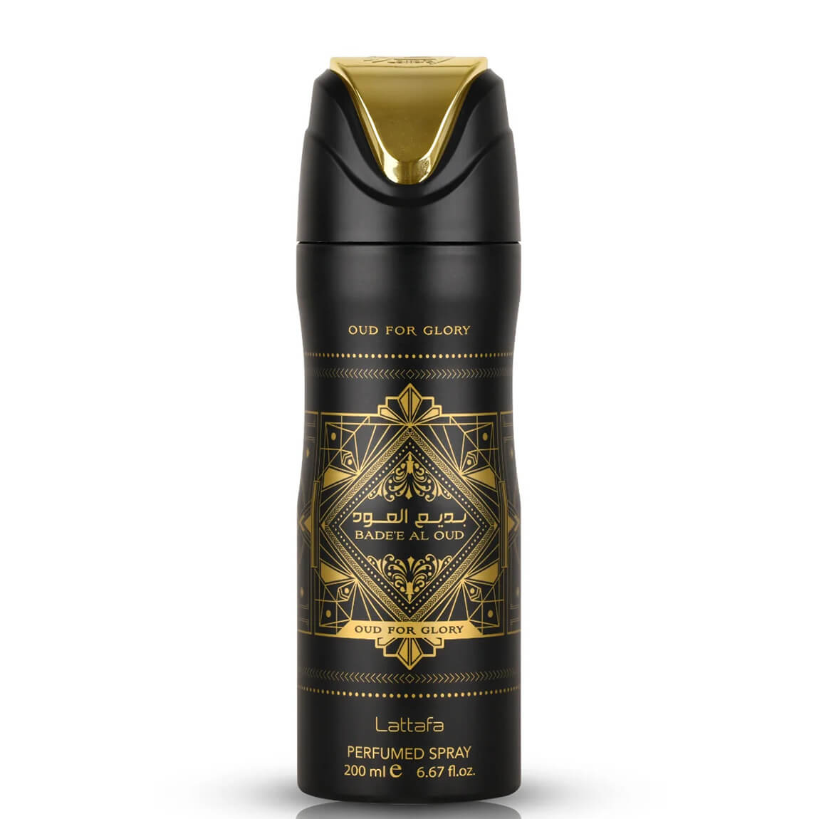 Lattafa Bade'E Al Oud For Glory 200ml Perfumed Deo Spray for Unisex Fragrance Appeals to both Women and Men Badee Al Oud - Oud For Glory by Lattafa