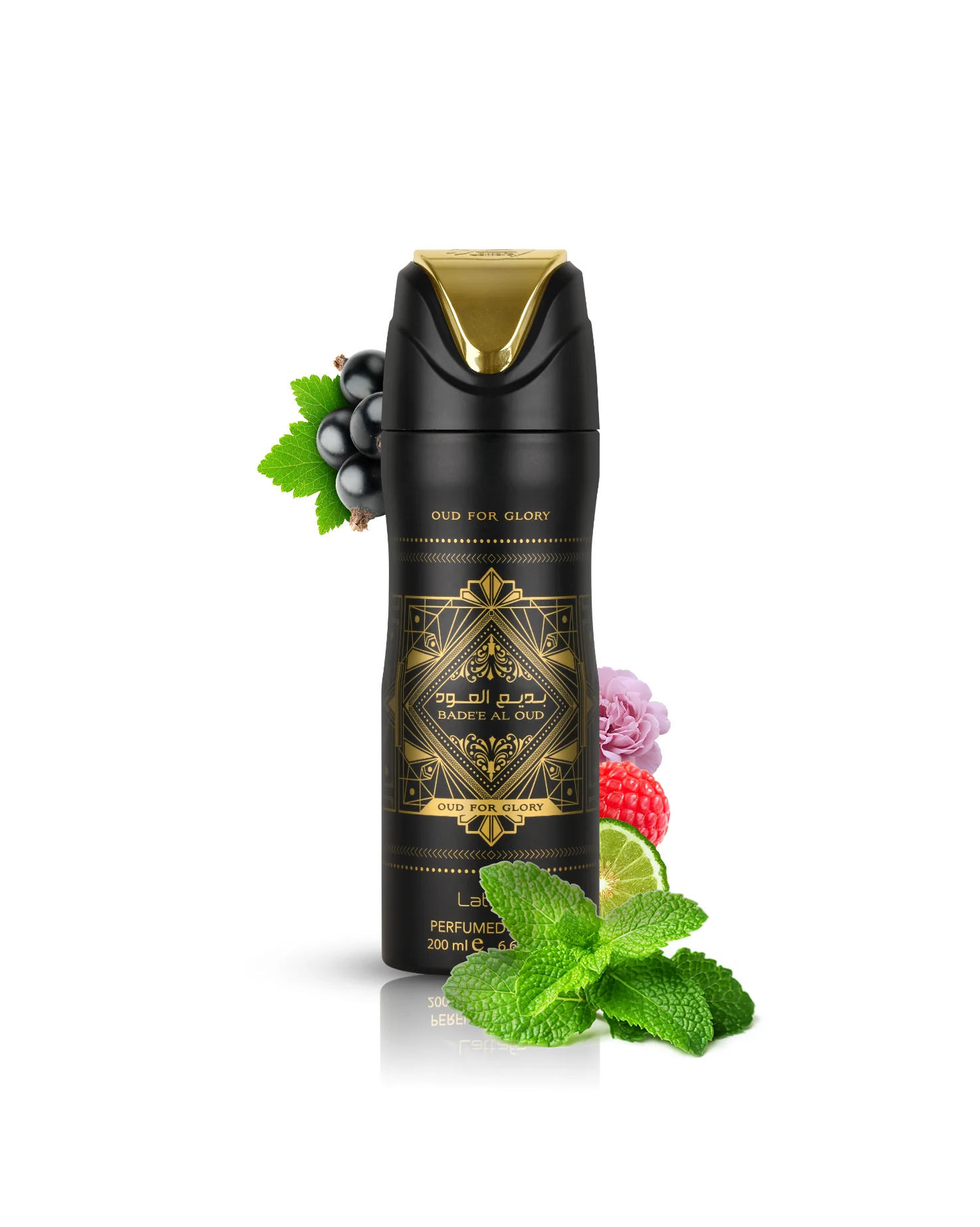 Lattafa Bade'E Al Oud For Glory 200ml Perfumed Deo Spray for Unisex Fragrance Appeals to both Women and Men Badee Al Oud - Oud For Glory by Lattafa