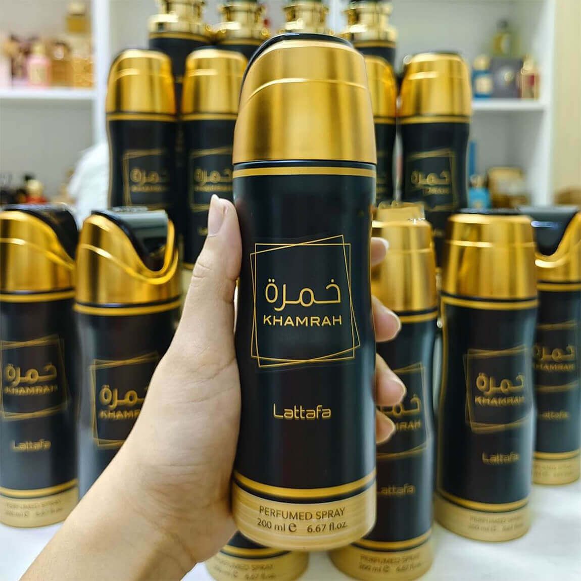 Khamrah Body Spray 200ml by Lattafa Khamrah Perfumed Body Spray Unisex Fragrance Suitable for Women and Men