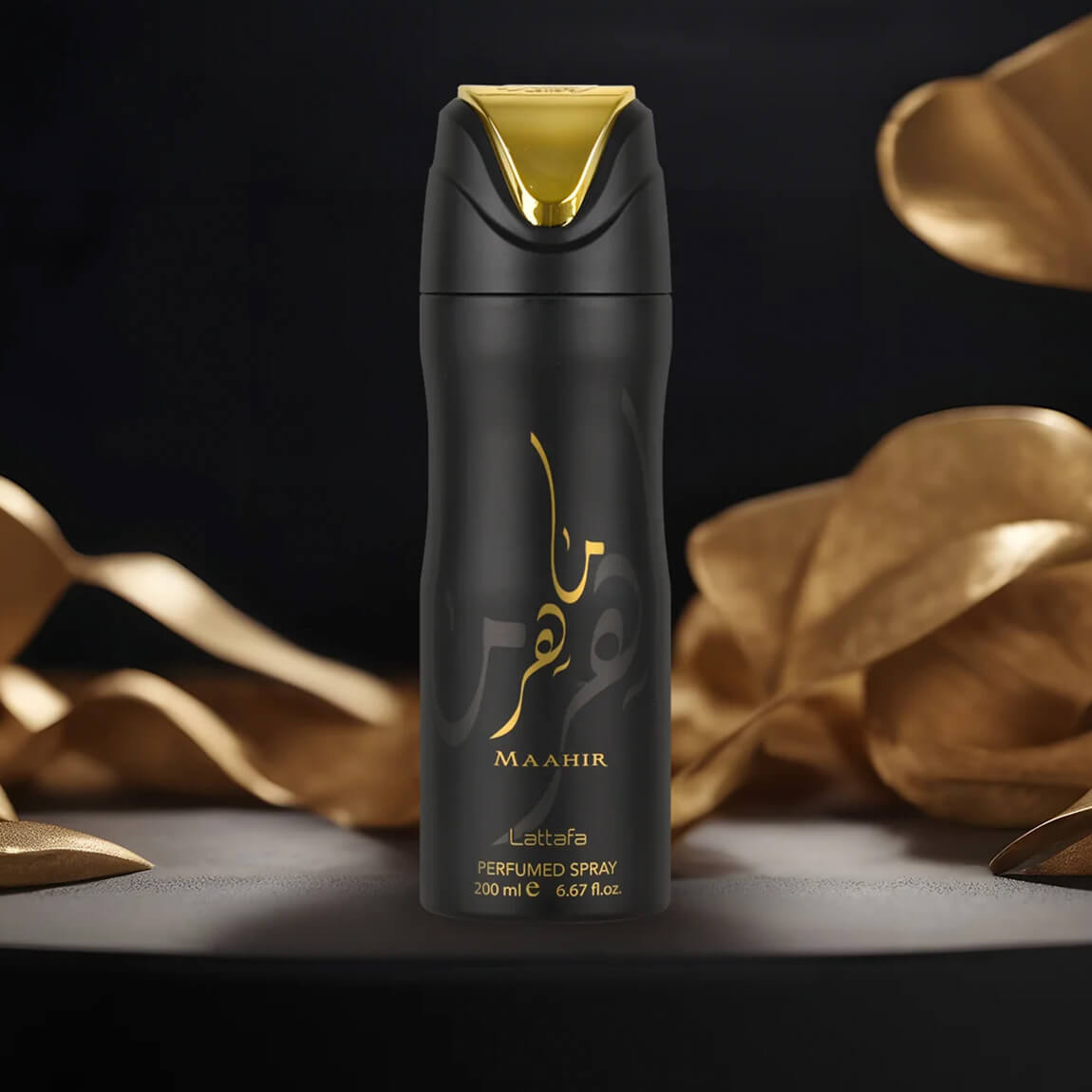Lattafa Maahir Gold Perfumed Body Spray Deo 200ml Maahir Gold by Lattafa Unisex Fragrance Suitable for Men and Women