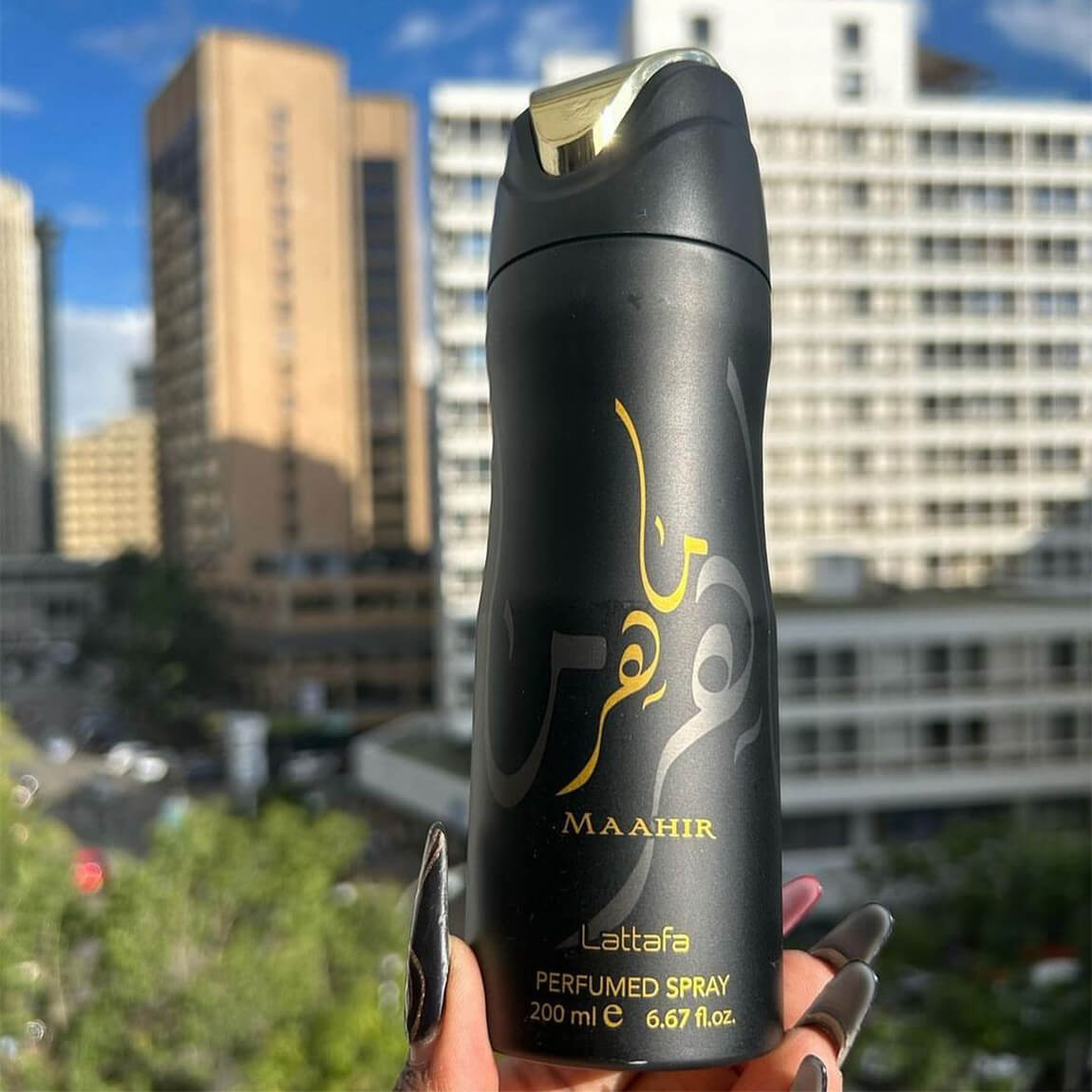 Lattafa Maahir Gold Perfumed Body Spray Deo 200ml Maahir Gold by Lattafa Unisex Fragrance Suitable for Men and Women