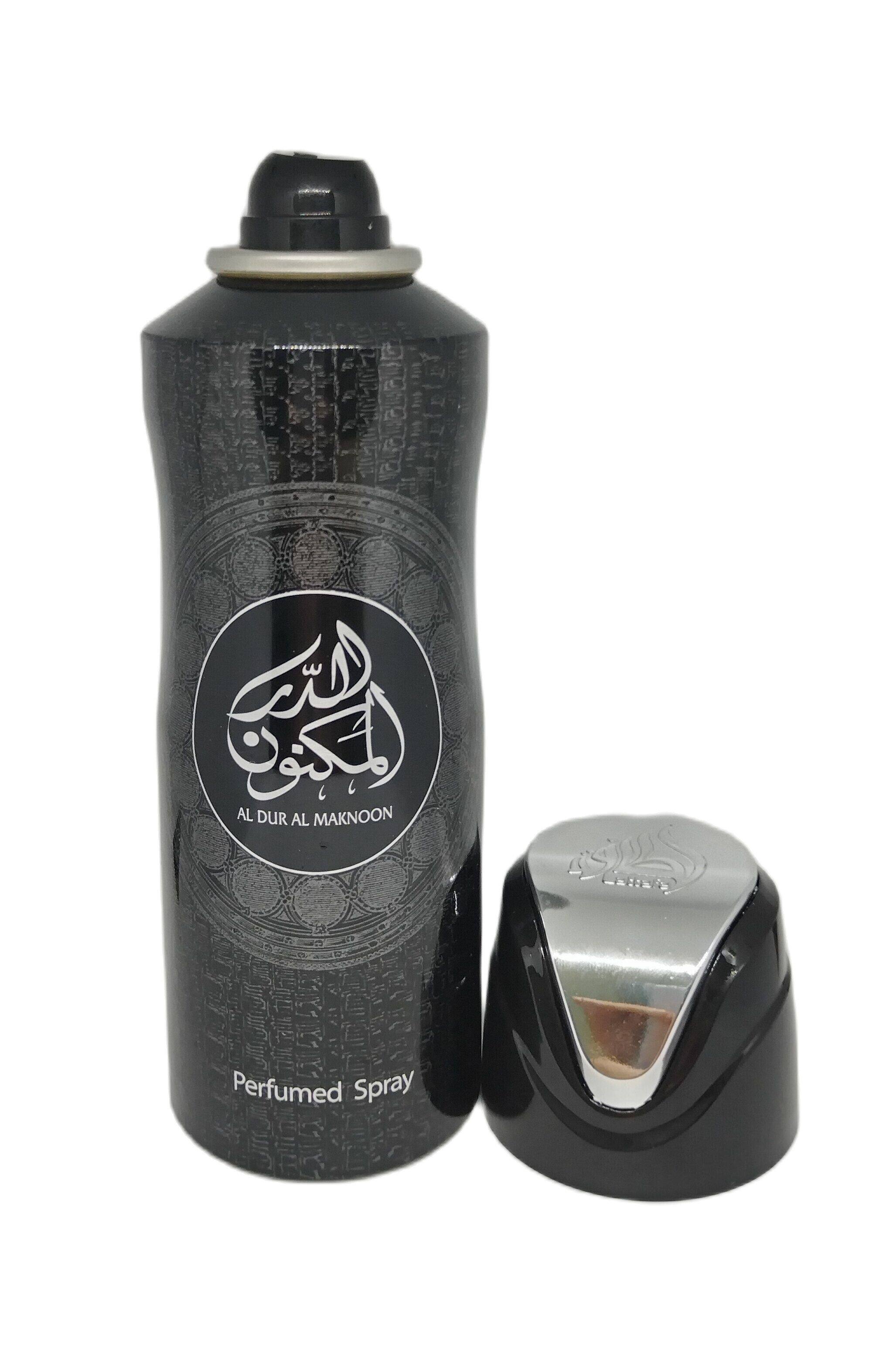 Al Dur Al Maknoon Perfumed Deodorant Body Spray 200ml Fragrance by Lattafa Parfums Al Dur Al Maknoon Unisex Body Spray