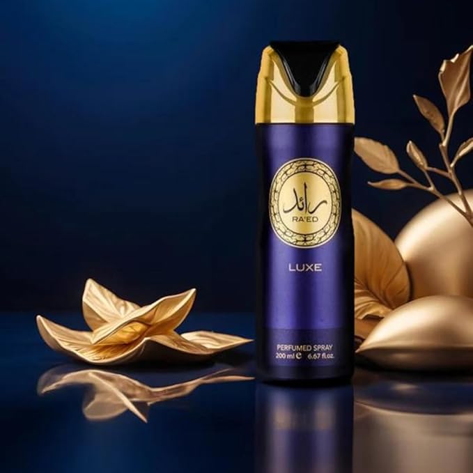 Lattafa Raed Luxe Deodorant Body Spray 200ml Ra'ed Luxe Body Spray Unisex Fragrance by Lattafa Suitable for Women and Men