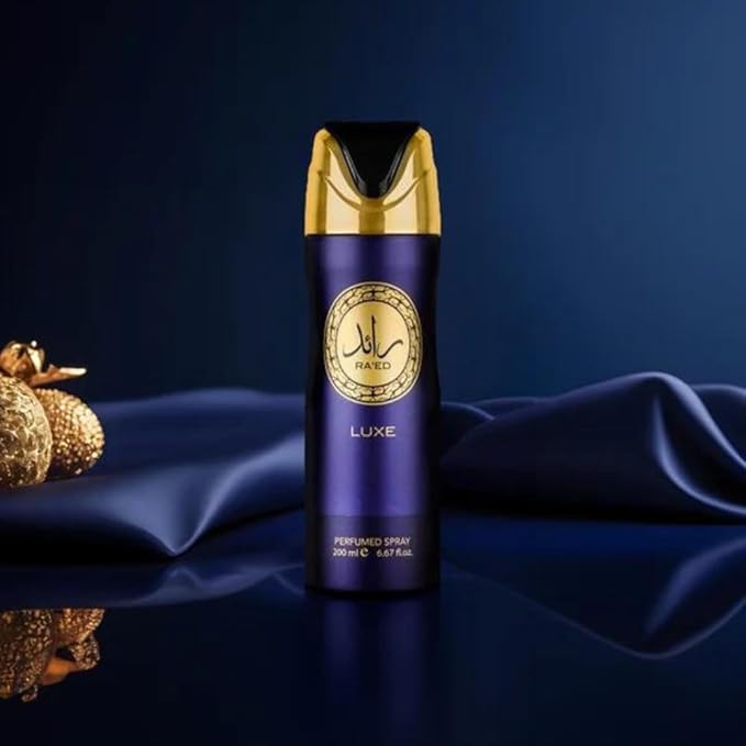 Lattafa Raed Luxe Deodorant Body Spray 200ml Ra'ed Luxe Body Spray Unisex Fragrance by Lattafa Suitable for Women and Men