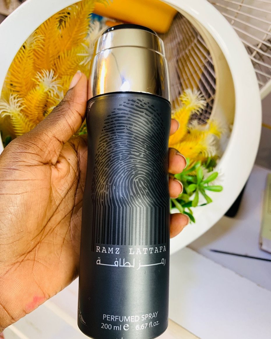 Lattafa Ramz Silver Perfumed Deodorant Body Spray 200ml Perfume Spray Corporal Ramz  Prominent Sweet and Warm Notes